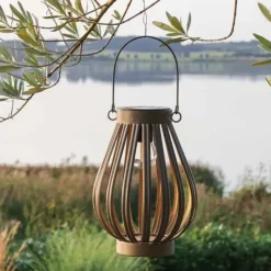 Aurinkokennovalaisin LED antiikkisinkki 23cm