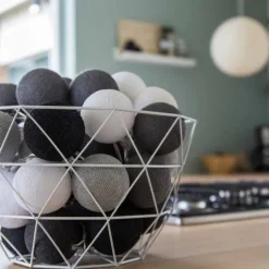 Cotton Ball valosarja antrasiitti 20-palloa