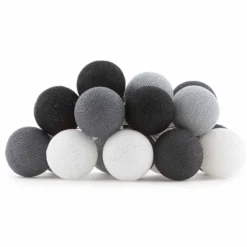 Cotton Ball valosarja antrasiitti 20-palloa