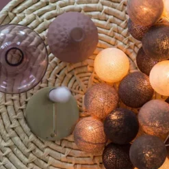 Cotton Ball valosarja ruskean sävyt 35-palloa