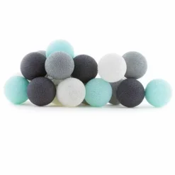 Cotton Ball valosarja turkoosi 20-palloa