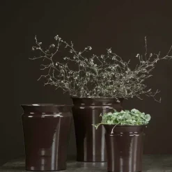 Emaliruukku tummanruskea, eri kokoja