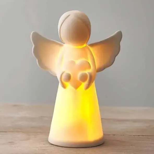 Enkelikoriste led-valolla 16 cm
