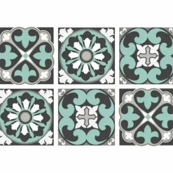 Gekkofix Laattatarra 15x15cm ruskea/turkoosi 6kpl