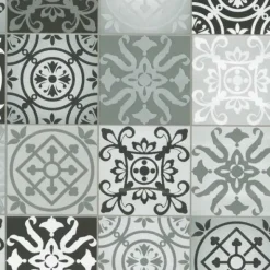 Gekkofix Tiles mustavalkoinen 45 cm