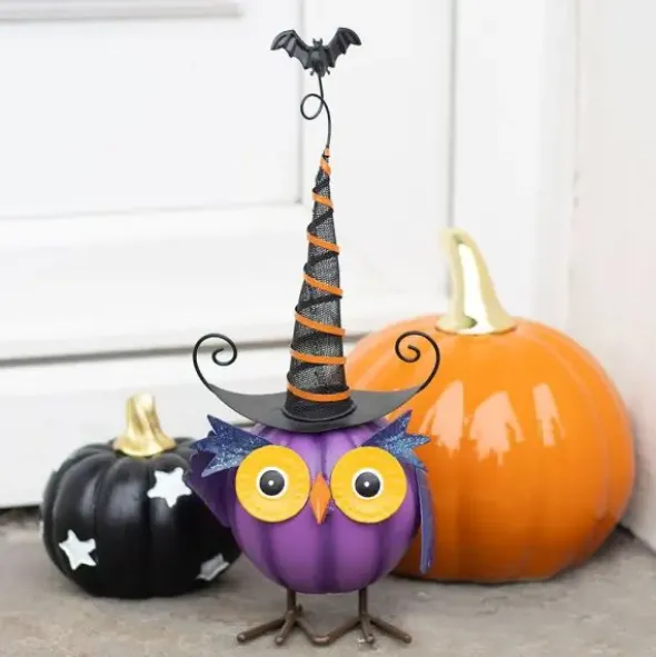 Halloween-pöllö violetti 26,5 cm