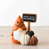 Halloweentonttu ja kurpitsat 11 cm