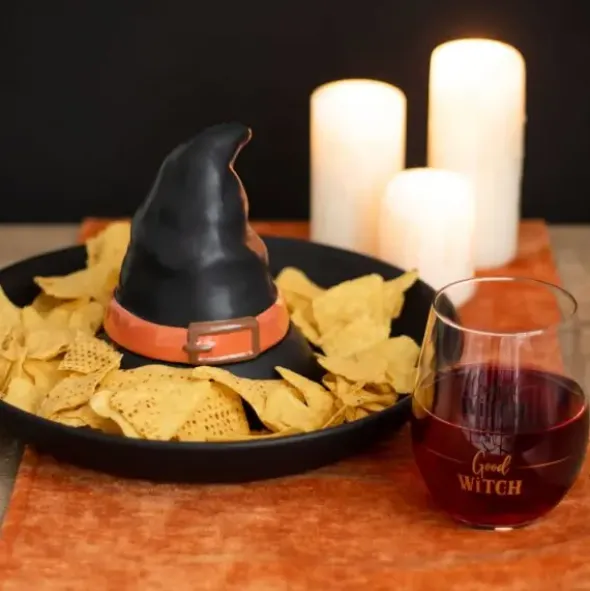 Halloween-viinilasi Wicked Witch