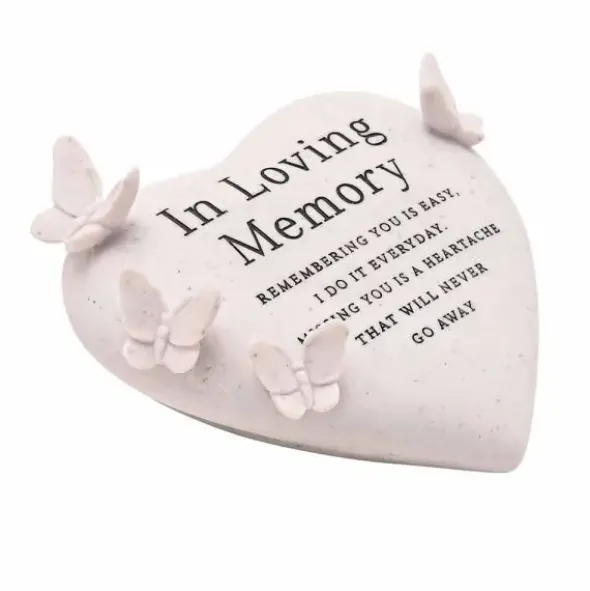 Hautakoriste Perhossydän In Loving Memory 14cm