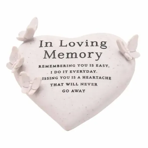Hautakoriste Perhossydän In Loving Memory 14cm