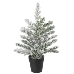 Huurteinen tekokuusi ruukussa 40 cm