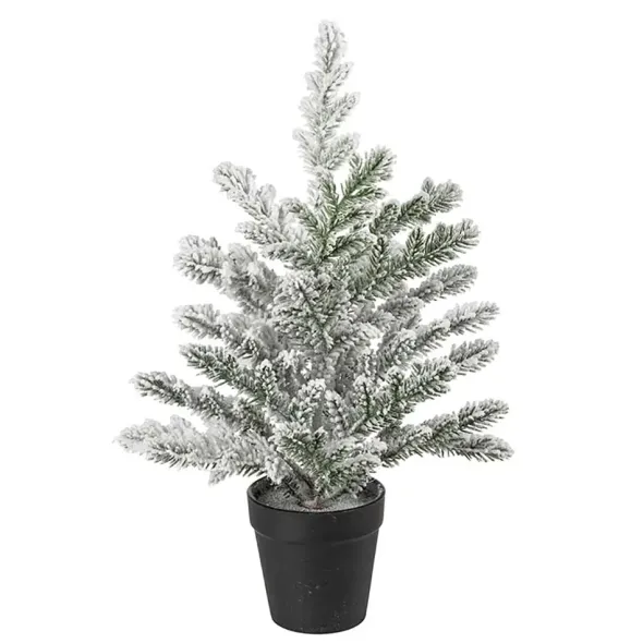 Huurteinen tekokuusi ruukussa 40 cm