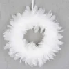 Höyhenkranssi 20 cm valkoinen