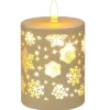 Jouluinen LED-kynttilä Lumihiutaleet