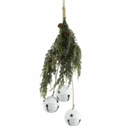 Jouluiset isot kulkuset valkoinen 66 cm