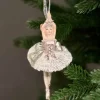 Joulukoriste ballerina rusetilla 13 cm