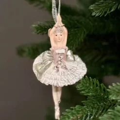 Joulukoriste ballerina rusetilla 13 cm