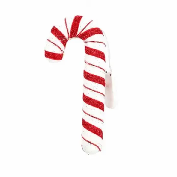 Joulukoriste Karkkikeppi led-valoilla 20 cm