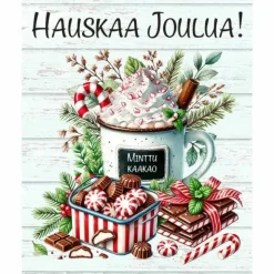 Joulukortti Minttukaakao