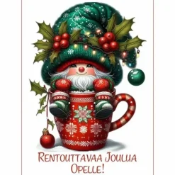 Joulukortti Open rento joulu