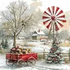 Joulukortti Vintage Tuulimylly