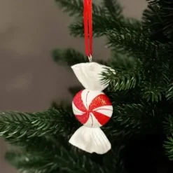 Joulukuusenkoriste Candy Cane karamelli 7cm 2 kpl