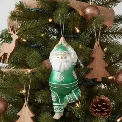 Joulukuusenkoriste Joogapukki lasia 17 cm