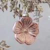 Joulukuusenkoriste Kukka lasia 8,5 cm roosa