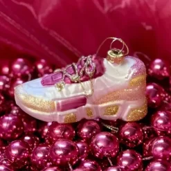 Joulukuusenkoriste Lenkkari pinkki 9,5 cm