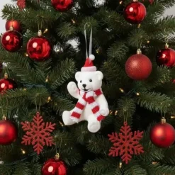 Joulukuusenkoriste Nalle heiluttaa 11 cm