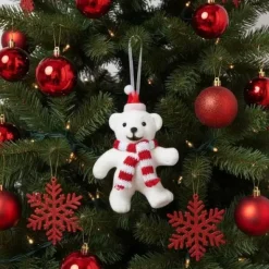 Joulukuusenkoriste Nalle kävelyllä 11 cm