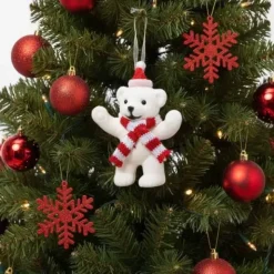 Joulukuusenkoriste Nalle tuulettaa 11 cm