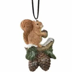 Joulukuusenkoriste Orava ja kävyt 10 cm