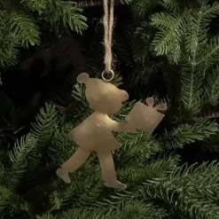 Joulukuusenkoriste Poika ja lahjapaketti