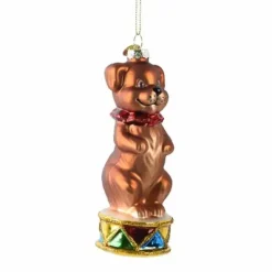 Joulukuusenkoriste Sirkuskoira lasia 12,5 cm
