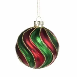 Joulukuusenkoriste Swirl lasia 8 cm