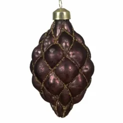 Joulukuusenkoriste Terttu lasia 11,5cm tumma violetti