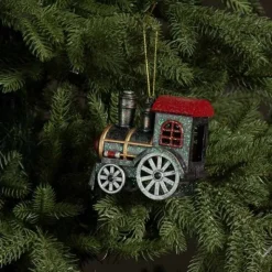 Joulukuusenkoriste Veturi harmaa
