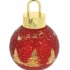 Joulupallokoriste led-valolla lasia 16 cm