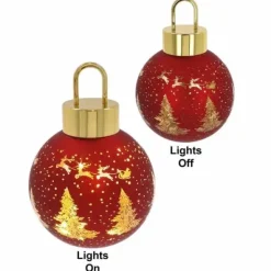 Joulupallokoriste led-valolla lasia 28 cm