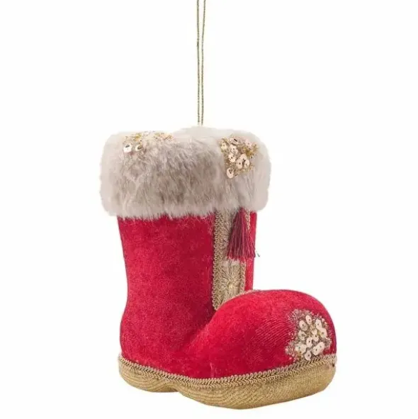 Joulupukin Saapas 26 cm punainen sametti