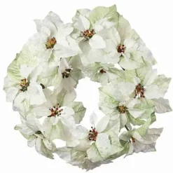 Joulutähtikranssi 50 cm valkoinen