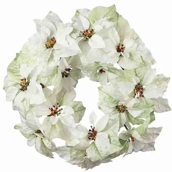 Joulutähtikranssi 50 cm valkoinen