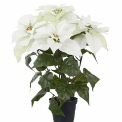 Joulutähti ruukussa 45 cm luonnonvalkoinen