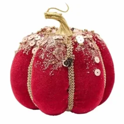 Koristekurpitsa 11 cm punainen sametti