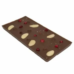 Käsintehty maitosuklaalevy Puolukka