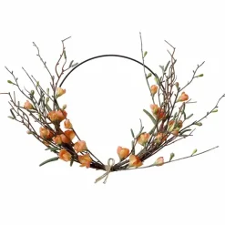 Kukkakranssi oranssit kukat 50 cm