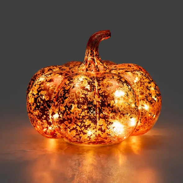 Kurpitsakoriste led-valolla 15 cm
