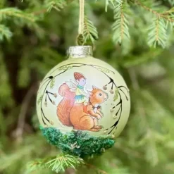 Kuusenkoriste Sammalkeiju ja orava 8 cm