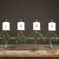 Kynttiläkoru adventtinumerot 1-4, hopea